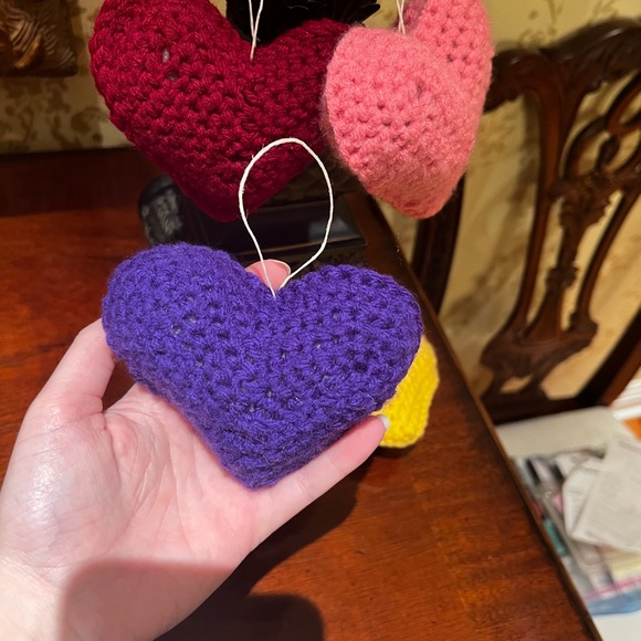 Hand Crocheted Heart Christmas Ornaments! - Picture 4 of 10